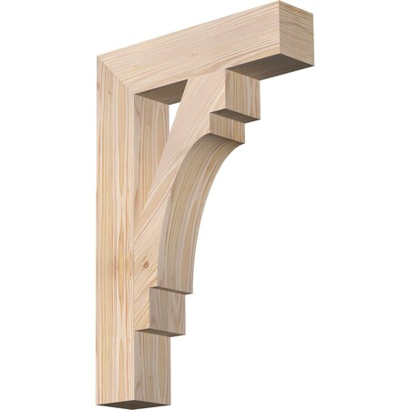 Ekena Millwork Merced Block Smooth Bracket, Douglas Fir, 3 1/2"W x 16"D x 24"H BKT04X16X24MRC05SDF